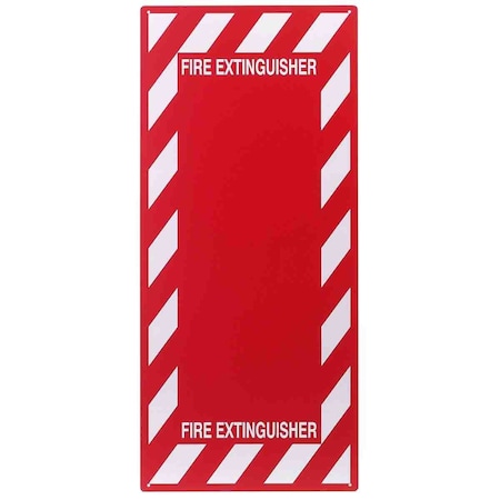 Brady Fire Extinguisher Sign, 29 in Height, 13 in Width, Plastic, English FEBACK